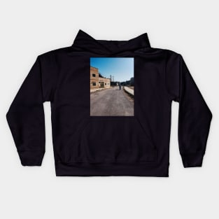 Muslim Woman Walking Down Quiet Street Kids Hoodie